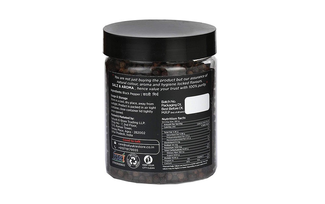 Salz & Aroma Black Pepper    Plastic Jar  250 grams